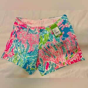 Rare Retired Print Lilly Pulitzer Callahan Shorts “Let’s Cha Cha” | Size 0 | NWT